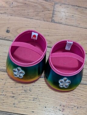 Build A Bear Rainbow Pink Slip-On Shoes *C6
